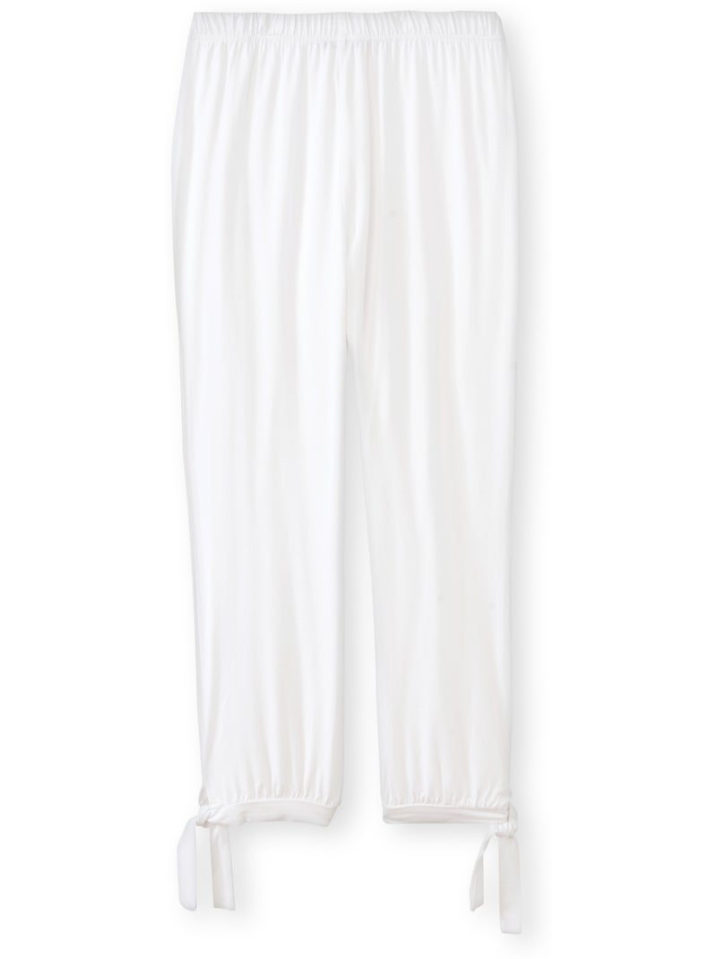 Pantacourt esprit sarouel maille fluide - DAXON Blanc Blanc - Kiabi