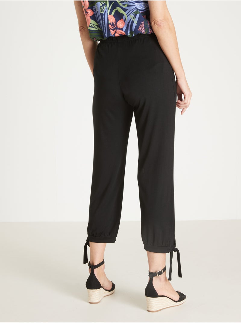 Pantacourt esprit sarouel maille fluide - DAXON Noir Noir - Kiabi