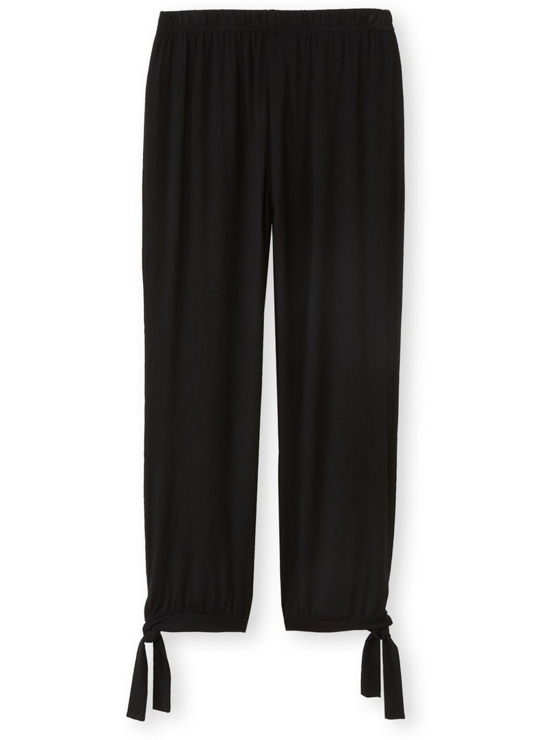Pantacourt esprit sarouel maille fluide - DAXON Noir Noir - Kiabi