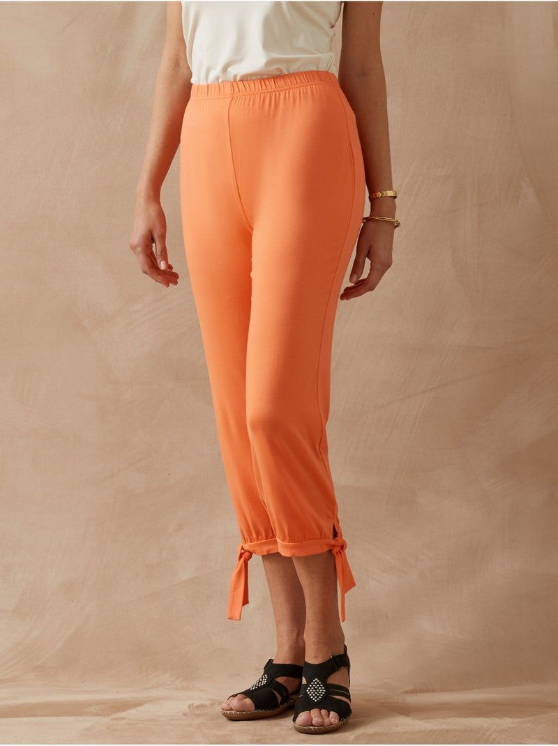 Pantacourt esprit sarouel maille fluide - DAXON Orange - Kiabi