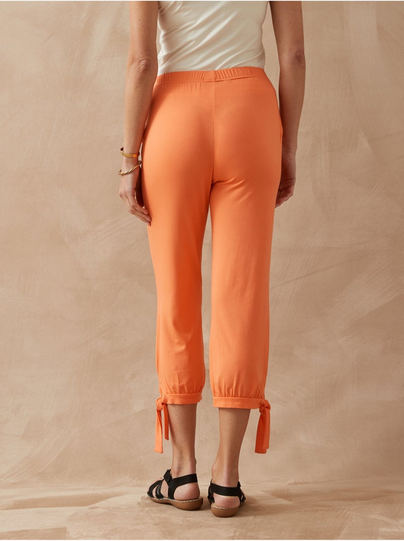 Pantacourt esprit sarouel maille fluide - DAXON Orange - Kiabi