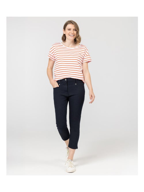 Pantacourt Femme jean bleu - Kiabi
