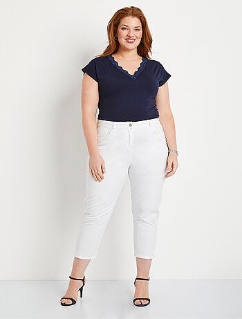 Pantacourt femme taille élastiquée 5 poches - afibel