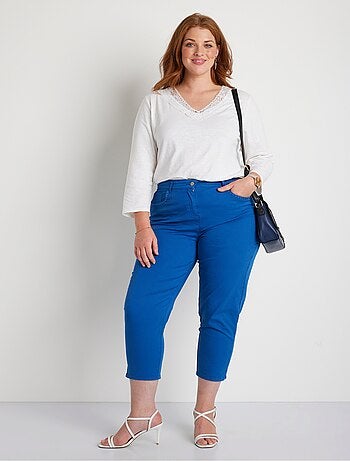Pantacourt femme taille élastiquée 5 poches - afibel