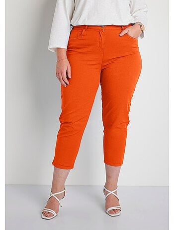 Pantacourt femme taille élastiquée 5 poches - afibel