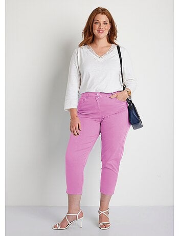 Pantacourt femme taille élastiquée 5 poches - afibel