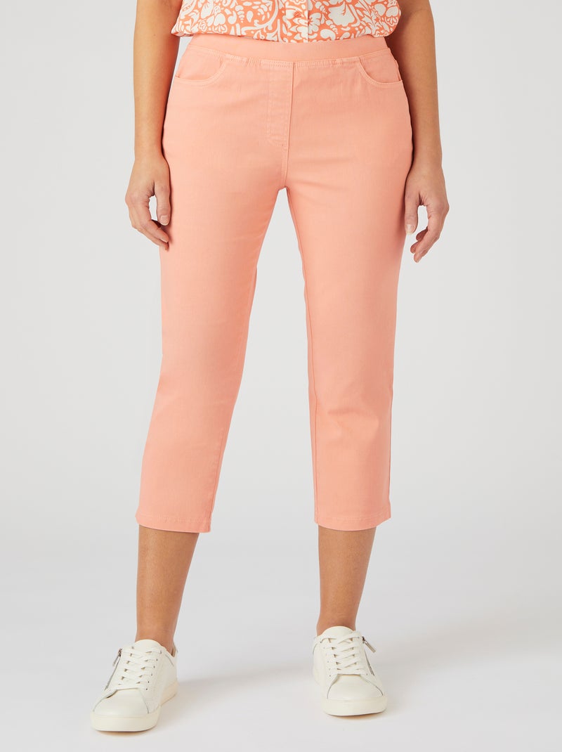 Pantacourt gabardine extensible - Damart Orange - Kiabi