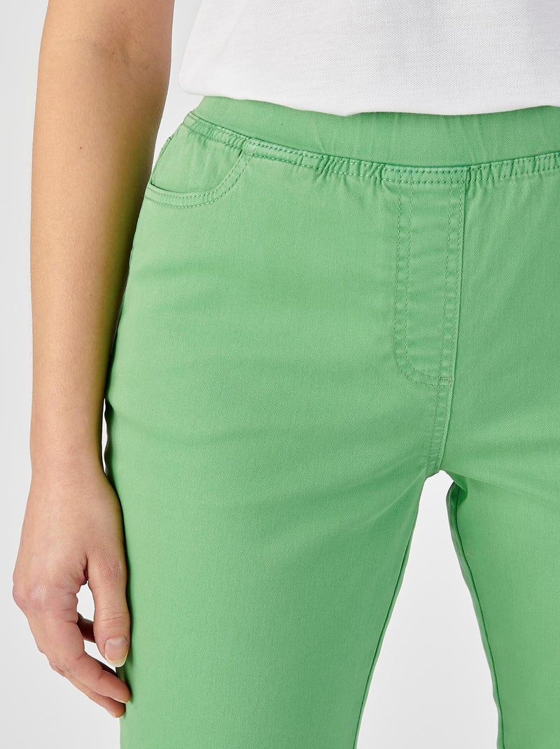 Pantacourt gabardine extensible - Damart Vert - Kiabi