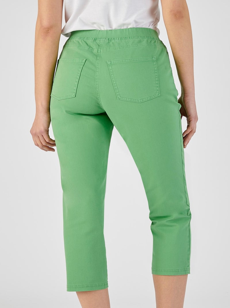 Pantacourt gabardine extensible - Damart Vert - Kiabi