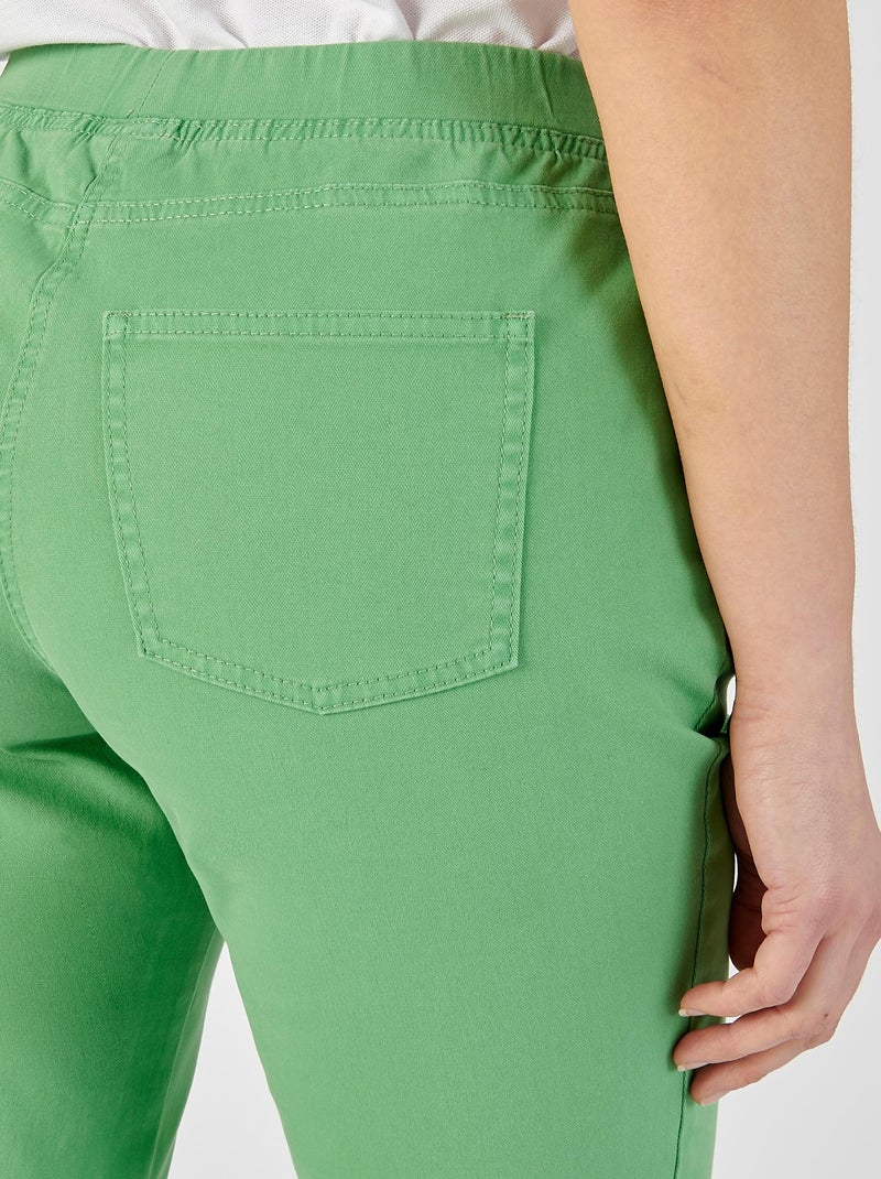 Pantacourt gabardine extensible - Damart Vert - Kiabi