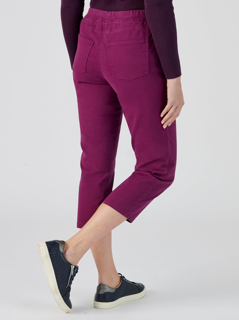 Pantacourt gabardine extensible - Damart Violet - Kiabi