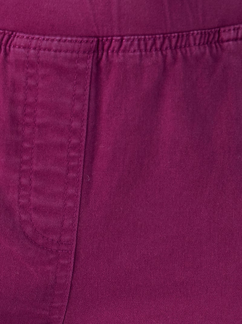 Pantacourt gabardine extensible - Damart Violet - Kiabi