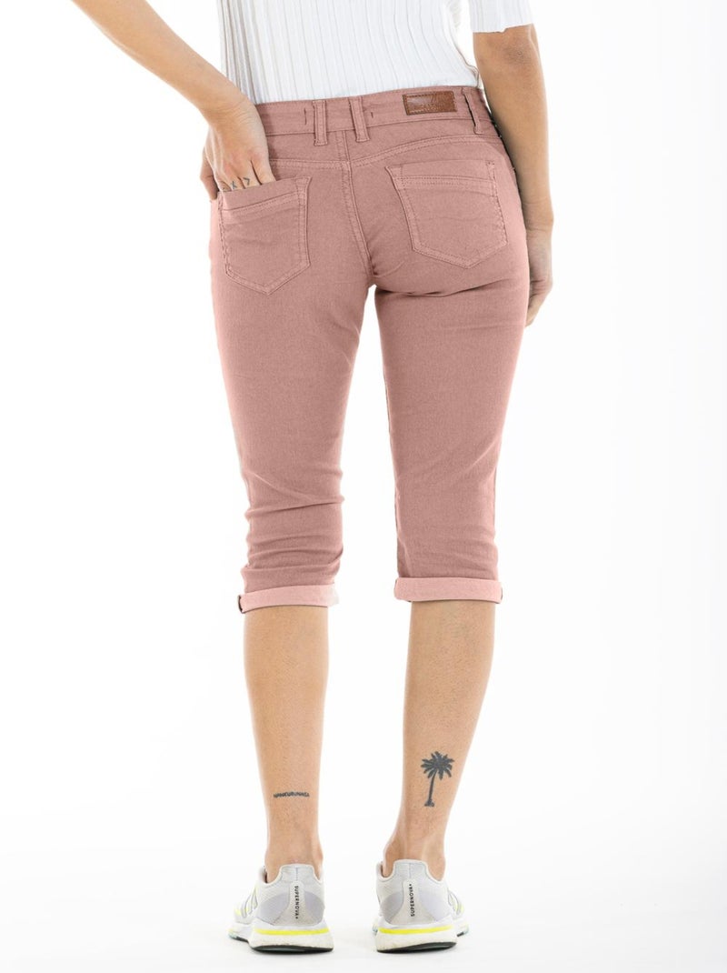 Pantacourt gabardine stretch POEMY  'Rica Lewis' Vieux rose - Kiabi