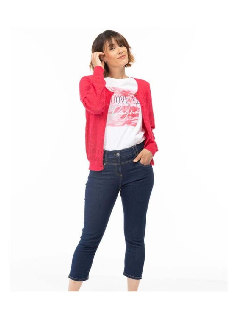 Pantacourt jean Femme Bleu denim - Kiabi