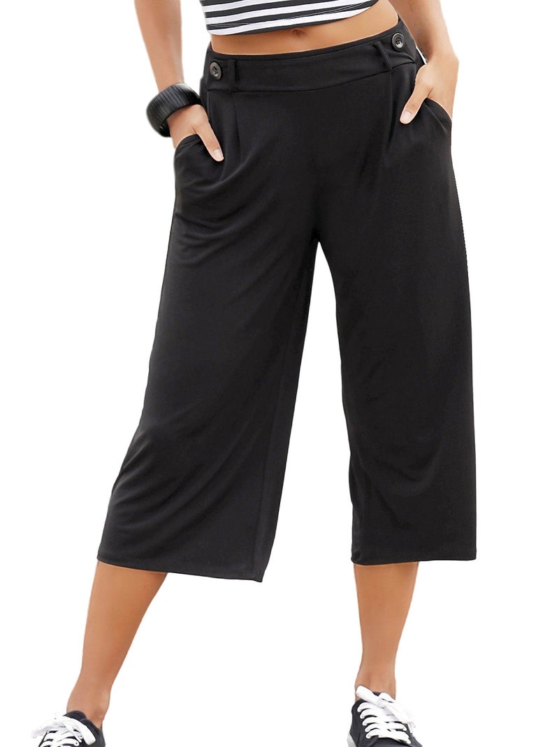 Pantacourt large Basic Noir - Kiabi