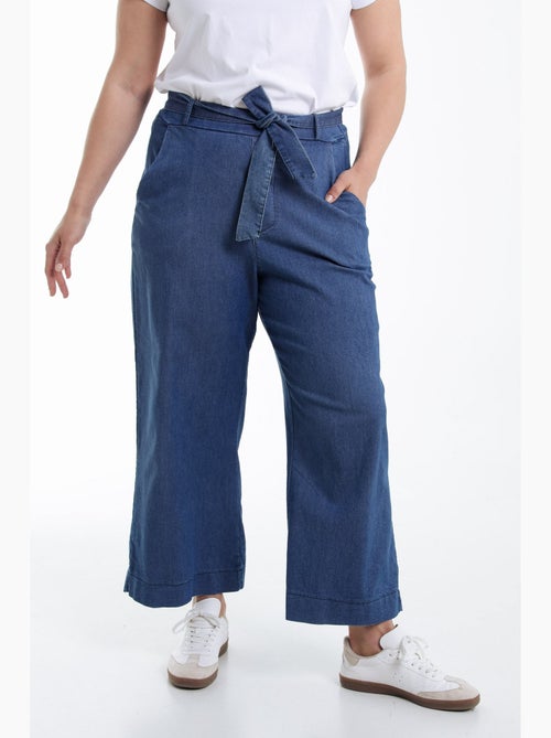 Pantacourt large en jean PAPRIKA - Kiabi Pantacourt large en jean PAPRIKA - Kiabi