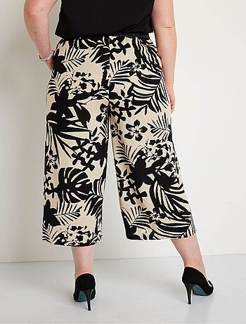 Pantacourt large fluide ceinture élastiquée - Afibel