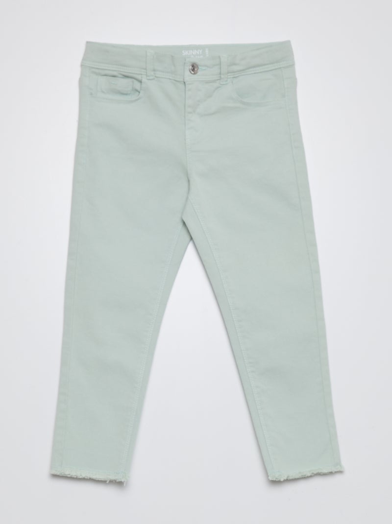 Pantacourt skinny à taille haute bleu - Kiabi