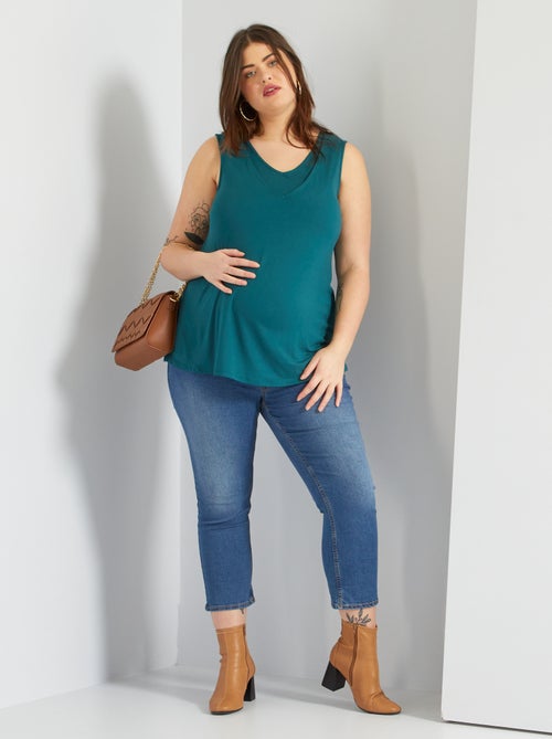 Pantacourt skinny super stretch avec ceinture - Kiabi