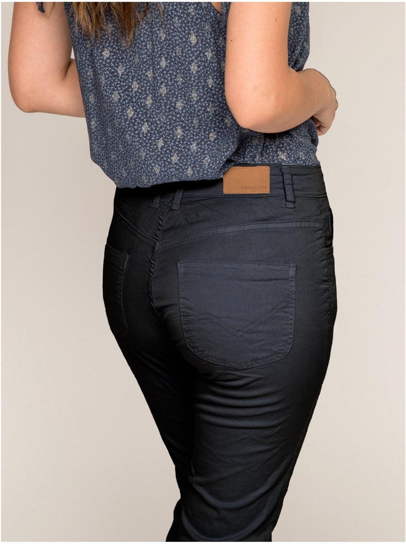 Pantacourt slim en coton stretch XETRA Bleu marine - Kiabi