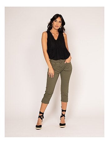 Pantacourt slim en coton stretch XETRA