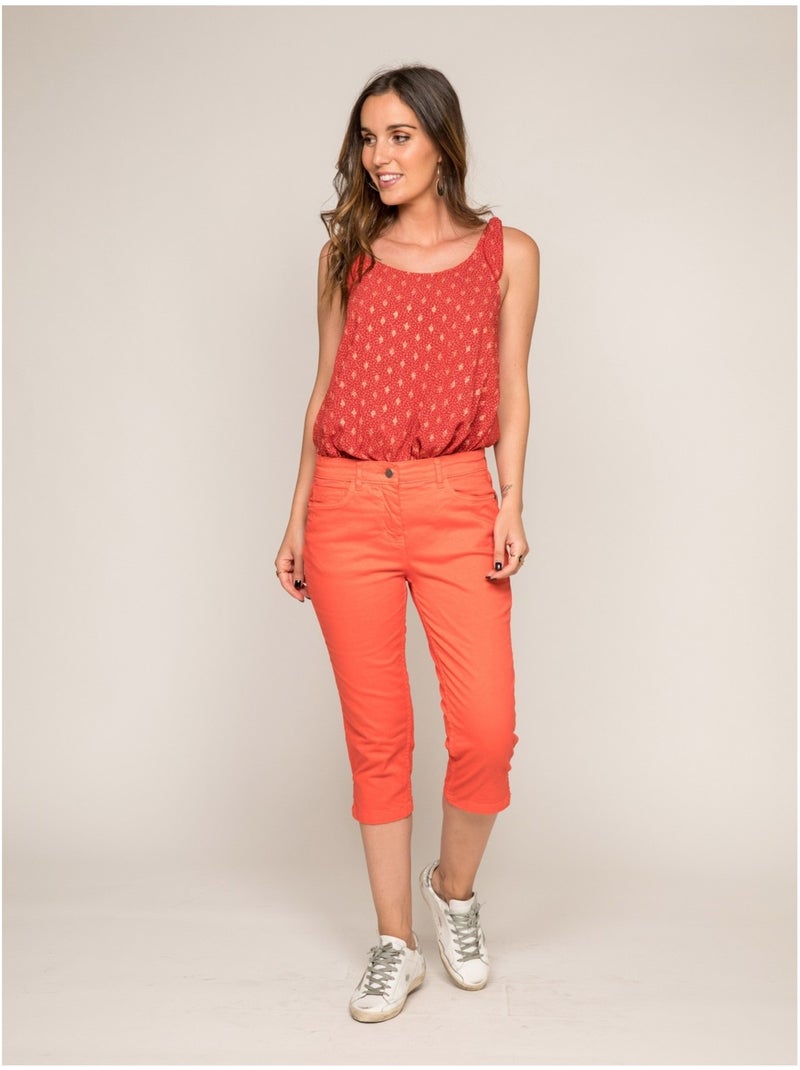 Pantacourt slim XIMI Rose rouge - Kiabi