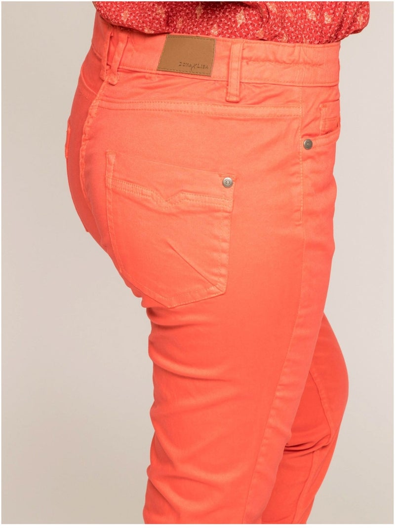 Pantacourt slim XIMI Rose rouge - Kiabi