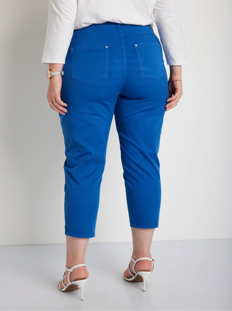 Pantacourt taille élastiquée 5 poches - afibel Bleu - Kiabi