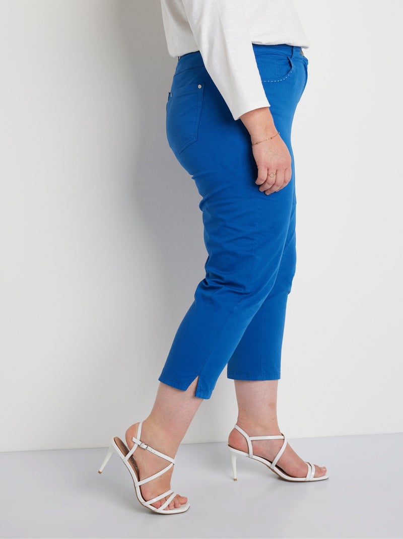 Pantacourt taille élastiquée 5 poches - afibel Bleu - Kiabi