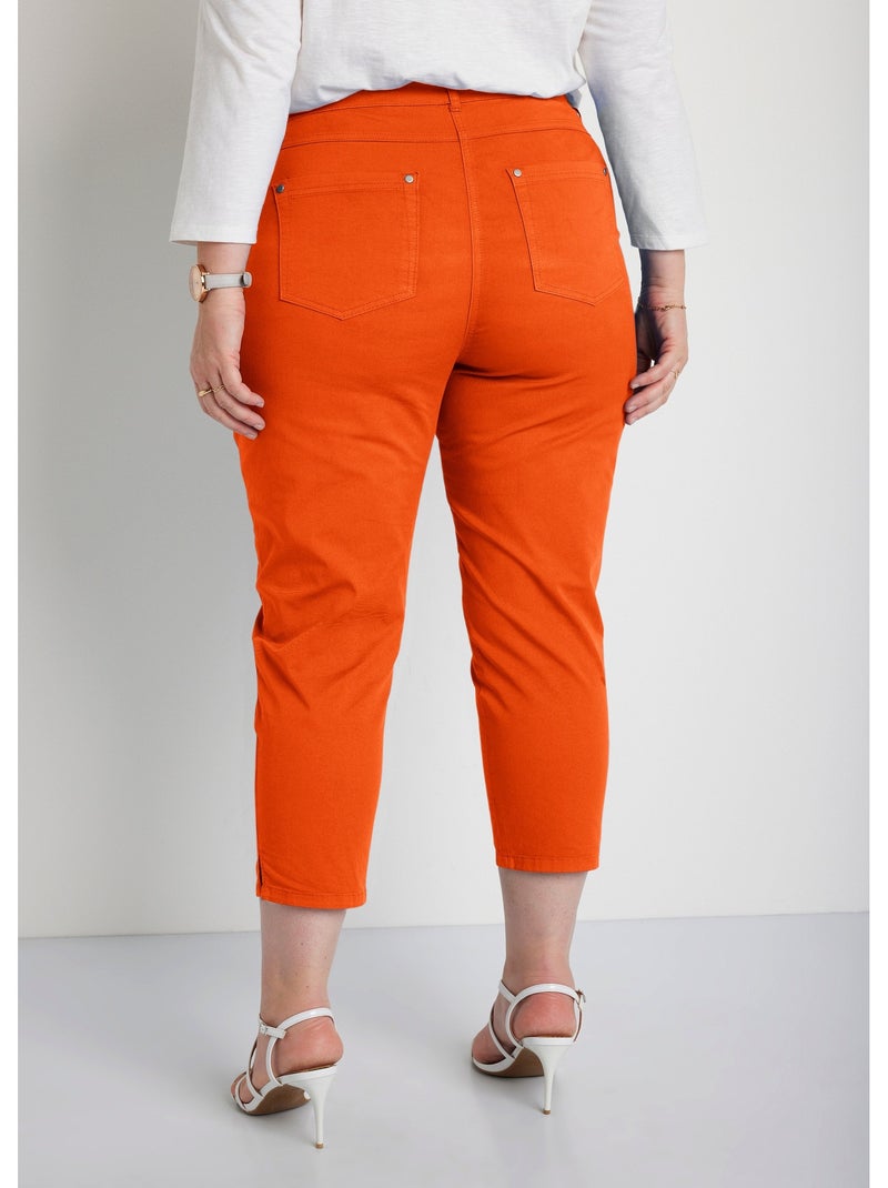 Pantacourt taille élastiquée 5 poches - afibel Orange - Kiabi