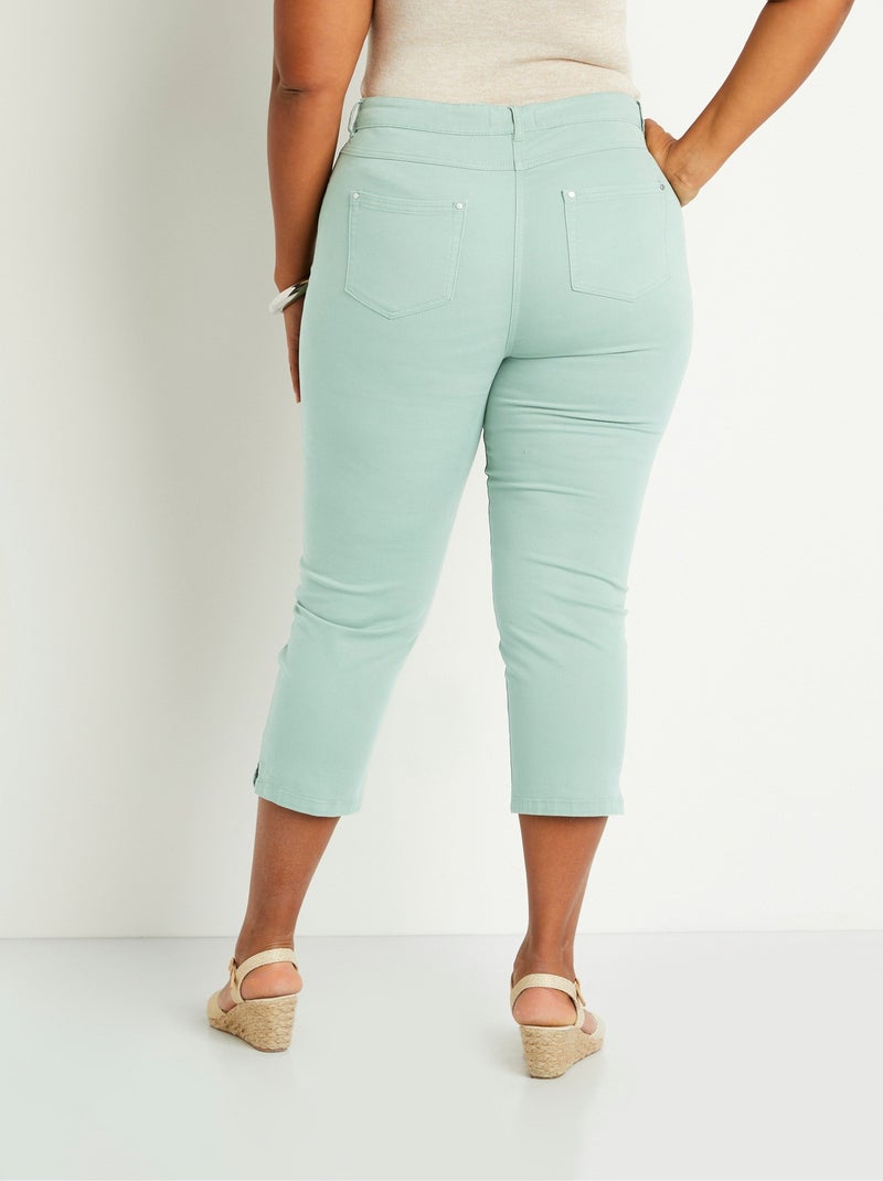 Pantacourt taille élastiquée 5 poches - afibel Vert d'eau - Kiabi