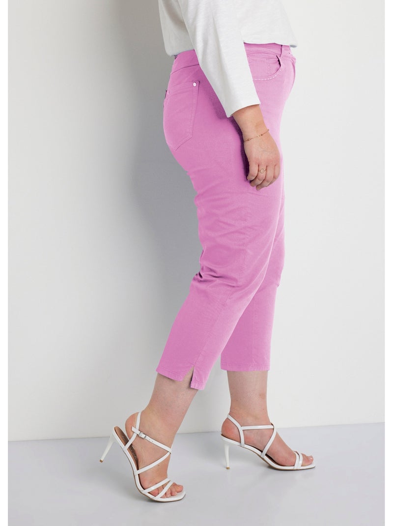 Pantacourt taille élastiquée 5 poches - afibel Violet - Kiabi