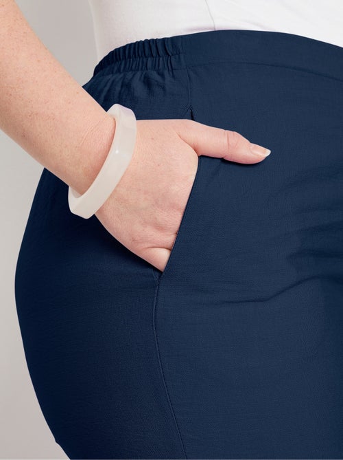 Pantacourt taille semi-élastiquée large - Afibel - Kiabi