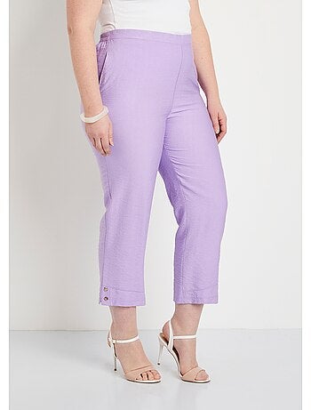 Pantacourt taille semi-élastiquée large - Afibel