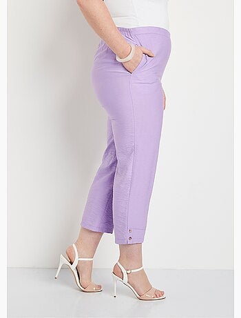 Pantacourt taille semi-élastiquée large - Afibel