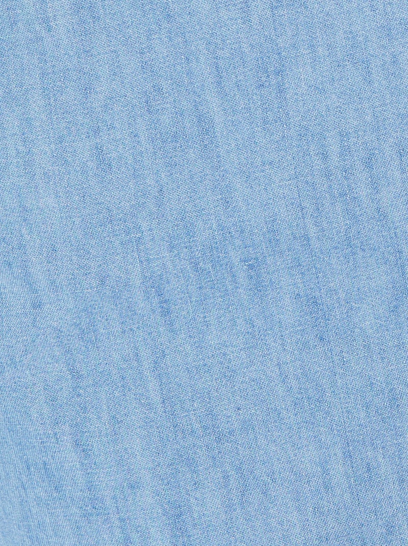 Pantacourt tissu chambray - Damart Bleu clair - Kiabi