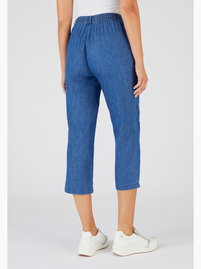 Pantacourt tissu chambray - damart Bleu denim - Kiabi