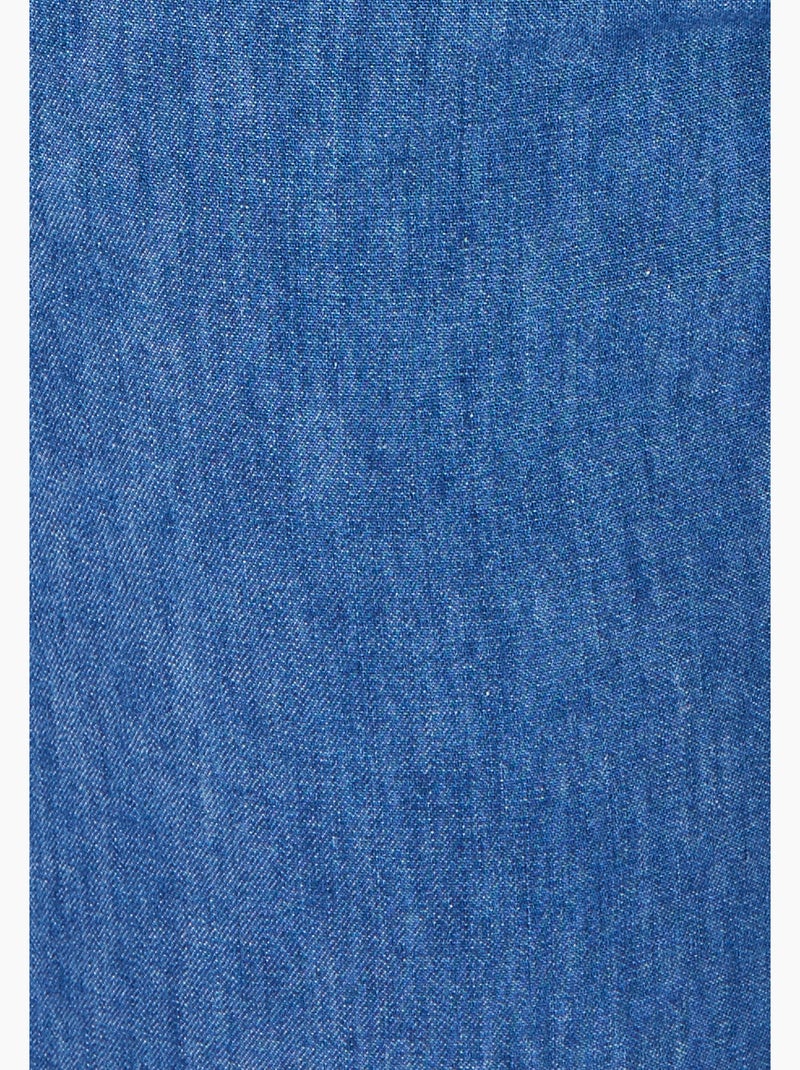 Pantacourt tissu chambray - damart Bleu denim - Kiabi