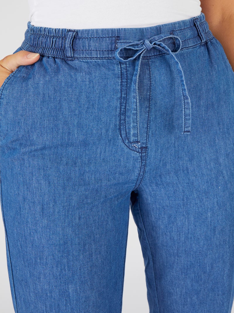 Pantacourt tissu chambray - Damart Bleu - Kiabi