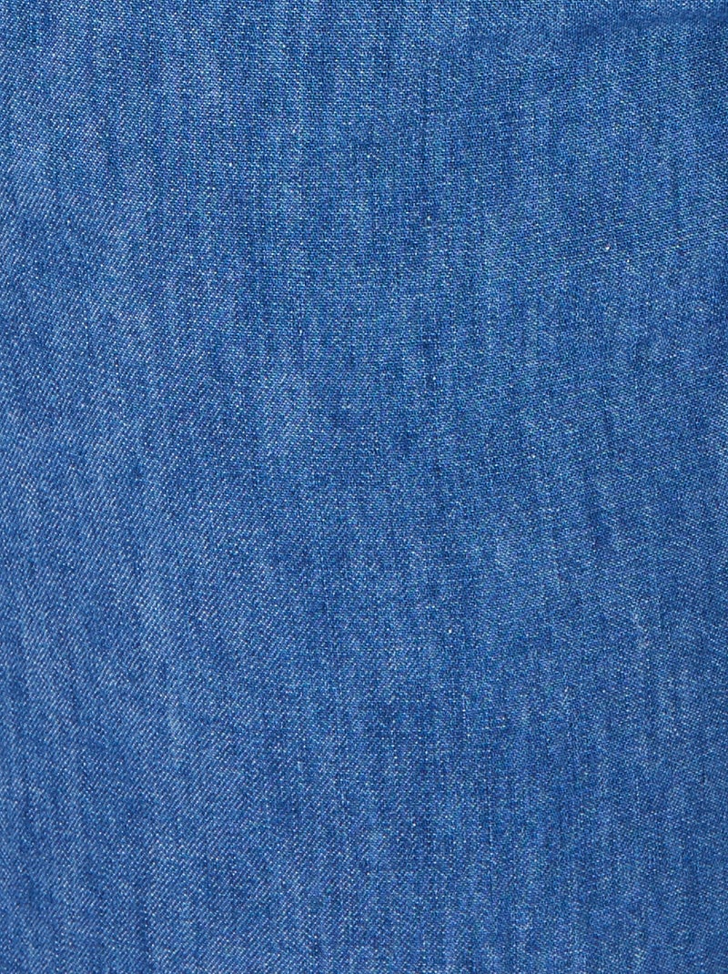 Pantacourt tissu chambray - Damart Bleu - Kiabi