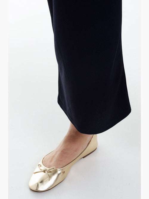 Pantacourt uni avec boutons décoratifs PAPRIKA - Kiabi