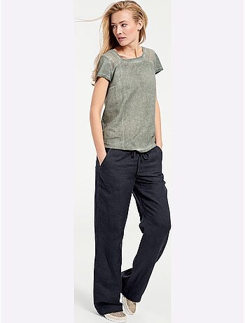 Pantalon - taille courte - helline