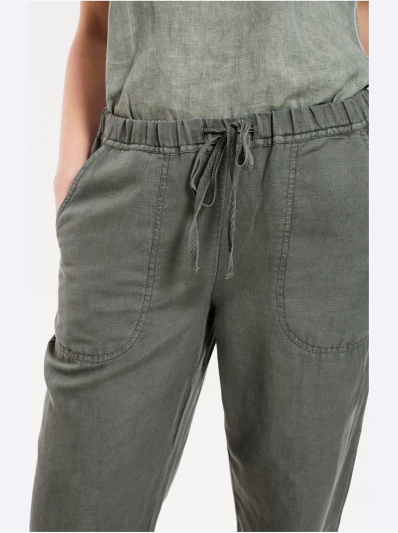 Pantalon - Taille Courte - Helline Kaki - Kiabi
