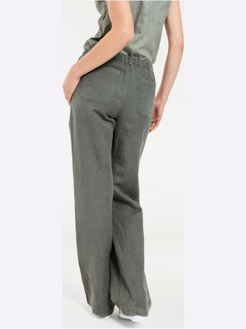 Pantalon - Taille Standard - Helline Kaki - Kiabi