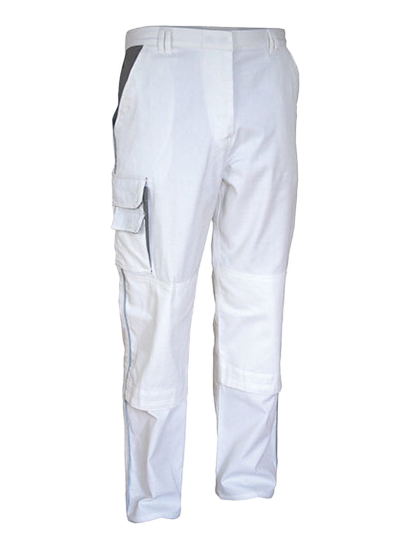 Pantalon - voitureson contrast Blanc Gris - Kiabi