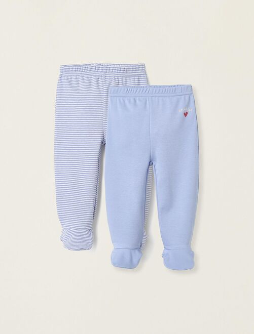 Pantalon 100 % coton, avec pieds FAMILY LOVE - Kiabi