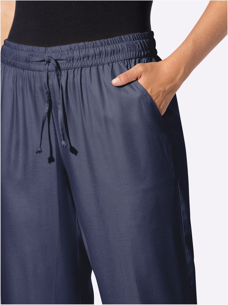 Pantalon 100% Viscose - Taille Courte - Witt Bleu marine - Kiabi