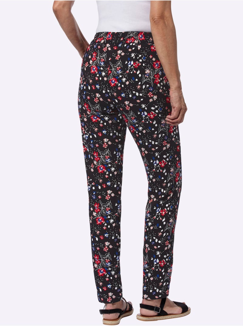 Pantalon 100% Viscose - Taille Standard - Moda Vilona Noir Rouge - Kiabi