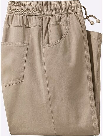 Pantalon 3/4 Ceinture élastique Confortable - Taille Standard - Moda Vilona