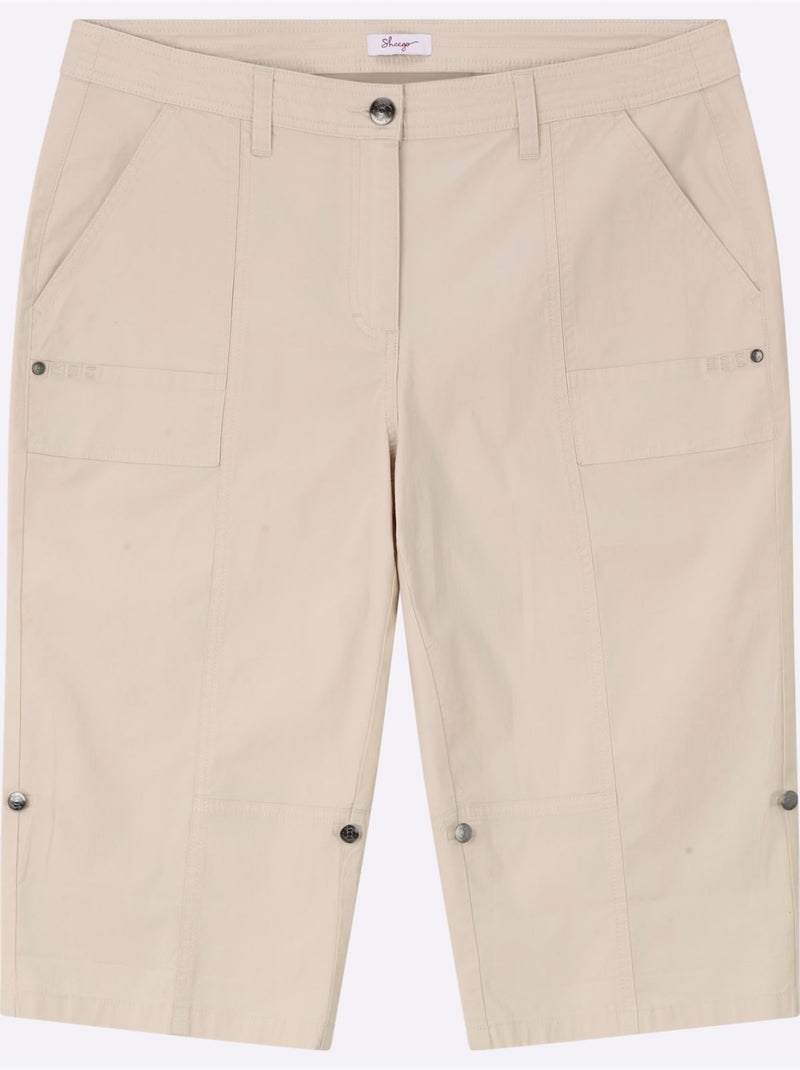 Pantalon 3/4 Retroussable - Taille Standard - Sheego Sable - Kiabi